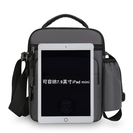 Mens Nylon Crossbody Bag Wear Resistant Multi Compartments Adjustable Strap For Hiking Cycling Work Errands Outdoor Daily Carry