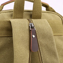 Small Mens Backpack Canvas Casual Backpacks for Men 2025 Mini Male School Bag Rucksack Man Multi-function Crossbody Bag Travel