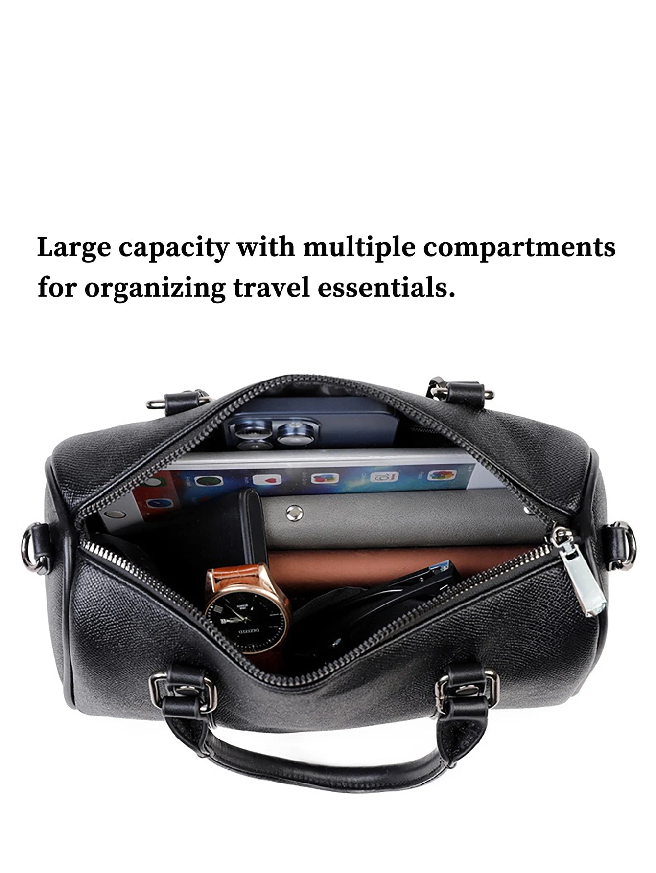 Men's Crossbody Bag - Black Sling Bag for Men, Large Capacity Shoulder Bag, Stylish Multifunctional Handbag, Casual Commuter Bag