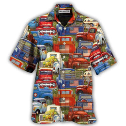Hawaiian Men Shirt 3D Car Print Short Sleeve Blouse Summer Beach Vacation single Breasted Fashion Lapel Men's Clothing