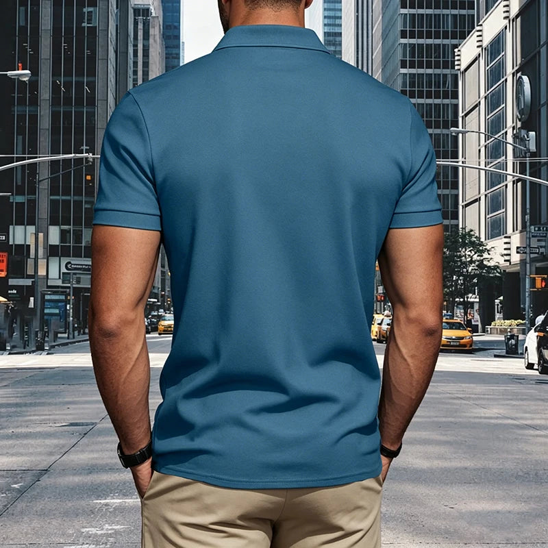 Men Polo Shirt Short Sleeve Breathable Soft Regular Fit Casual Business Golf Summer Daily Work Outdoor Lightweight Basic Tops