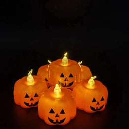 Halloween Pumpkin Candle Lights led Electronic Candle Lights Party Supplies Ornaments Night Lights Halloween Decorations