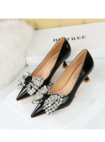 Women Green Pointed Toe Pumps Wedding Middle Low