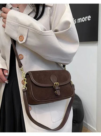 Modern Minimalist Crossbody – Soft Suede Mini