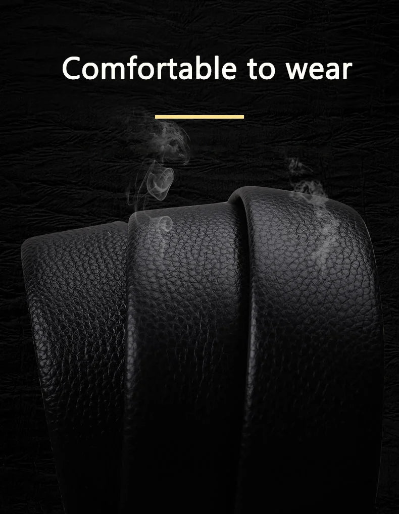 Men's Belt Automatic Buckle Belt Fashion Business Belt for Male Good Gifts for Men