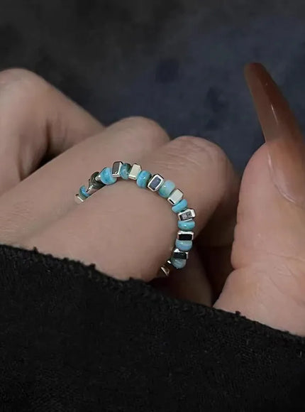 Kissicon Colorful Beaded Ring – Irregular Beads Gift