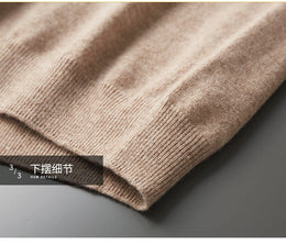 New Men's Fashion Casual Wool Sweater Warm Autumn And Winter Semi-High Neck Knitted Bottoming Shirt