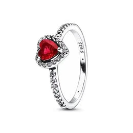 Hot selling 925 silver exquisite luxury sparkling crown heart-shaped women's ring jewelry