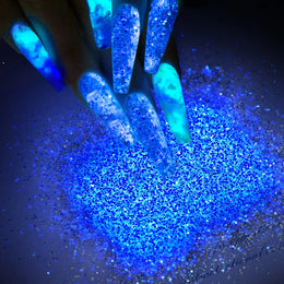 50g/Bag Halloween Luminous Nail Glitter Sequins Glow-In-Dark Phosphor Nail Flakes LongLasting Fluorescent Manicure Sequins 12.25