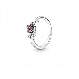 100%925 Pure Silver Disney Hot sale love bowknot ring suitable for women to wear Classic jewellery wedding Valentine's Day gift