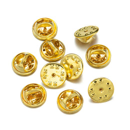 100pc Metal Locking Pin Back Brooch Badge Holder Lapel Base For DIY Jewellery Material Making Supply Craft Accessories Handmade