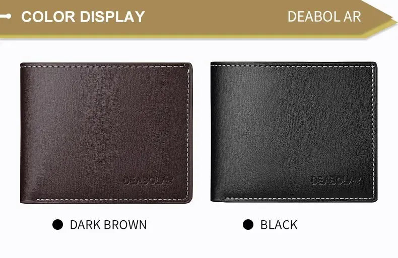 Ultra Thin Mens Wallet Leather Bifold Compact Cash Holder for Men with Coin Pocket