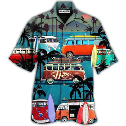 Hawaiian Men Shirt 3D Car Print Short Sleeve Blouse Summer Beach Vacation single Breasted Fashion Lapel Men's Clothing