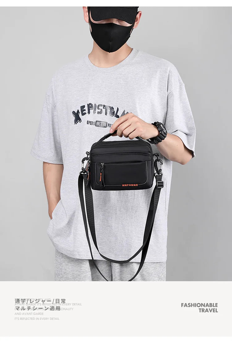 Men's Casual Messenger Bag Outdoor Small Shoulder Bag Multifunctional Travel Waist Bag Hanging Bag Crossbody Bags for Men