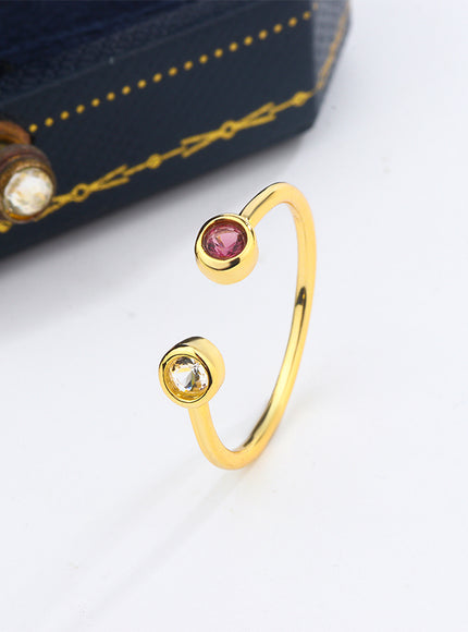 KissIcon Unique 925 Silvered Zircon Ring - Party Elegance