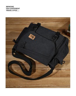 Men's Casual Crossbody Bag Large Capacity Single Shoulder Bag Commuter Mailman Bag Lightweight Leisure Backpack for Business