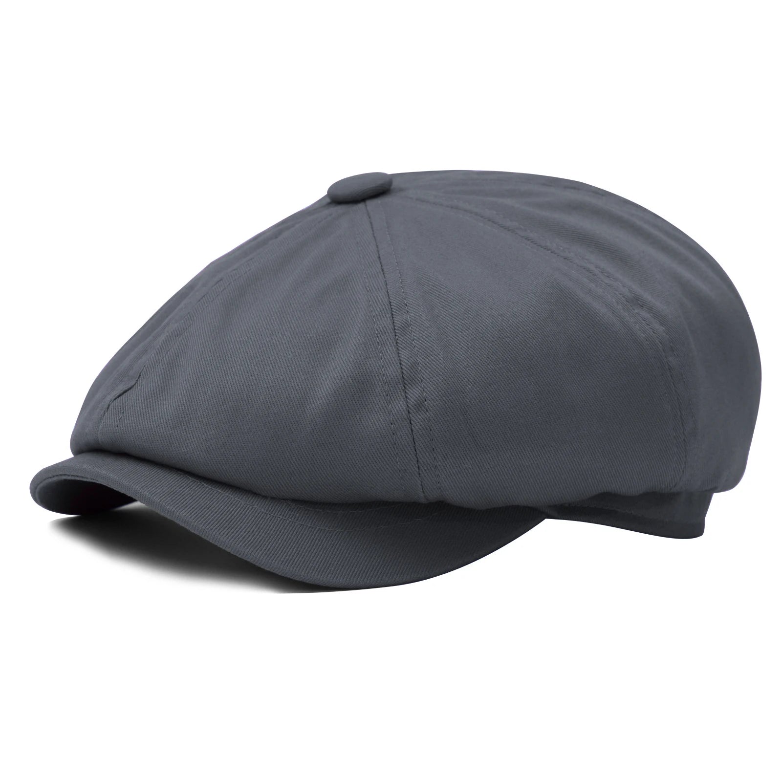 BOTVELA Newsboy Cap Men's Twill Cotton Eight Panel Hat Women's Baker Boy Caps Retro Big Large Hats Male Boina Black Beret 003