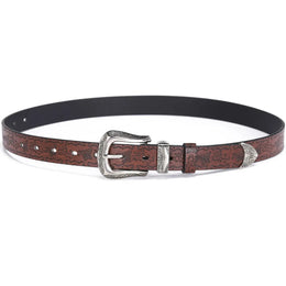 Women Belts For Jeans Dresses Pants Ladies Leather Waist Belt with Gold Buckle