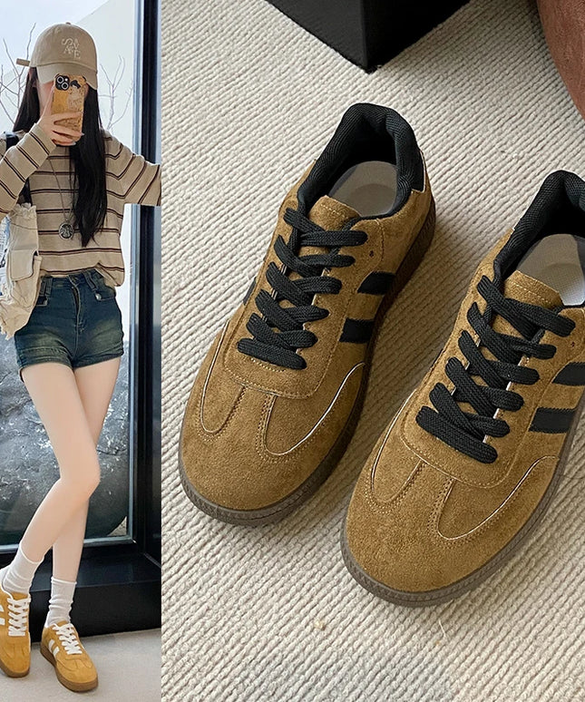 Women Tennis Sneakers Flats Ladies Fashion Mixed Colors Lace-up Vulcanized Shoes Spring Autumn Woman Outdoor Trainers Footwear
