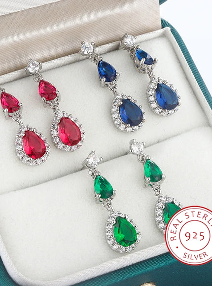 Kiss Icon Classic Silver Plated Earrings - Colorful Zircon
