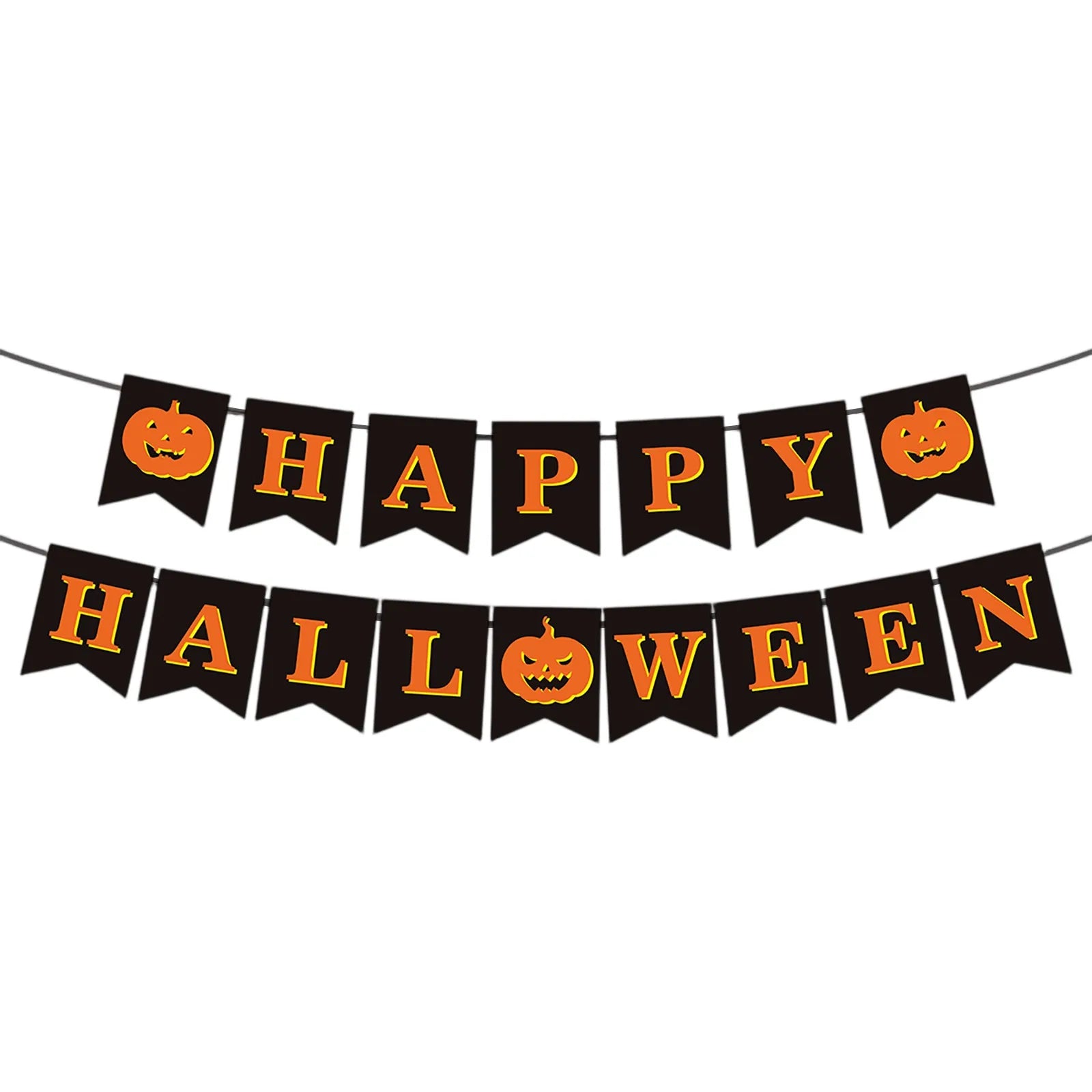 New Happy Halloween Flag Banner Festival Skeleton Pumpkin Party Decoration Supplies Scene Decoration Home Decoration