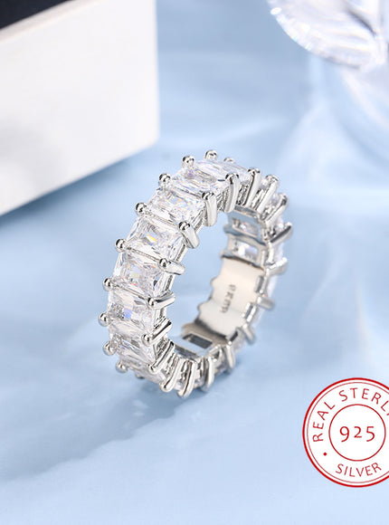 2024 New Arrivals Women's Large Zircon Zircon Gold Rings Fashion Wedding Engagement Rings 925 Silve Hip Hop Jewelry