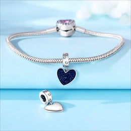 Original Charms Beads 925 Sterling Silver Zircon LOVE Winged Protect Heart Pendant For DIY Necklace Bracelet Fine Jewellery Gift