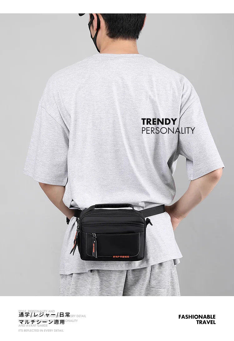 Men's Casual Messenger Bag Outdoor Small Shoulder Bag Multifunctional Travel Waist Bag Hanging Bag Crossbody Bags for Men