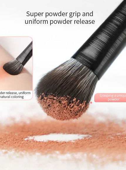 KissICON 6PCS Six Piece Eyeshadow Eyeliner Eyebrow Brushes Set Pro