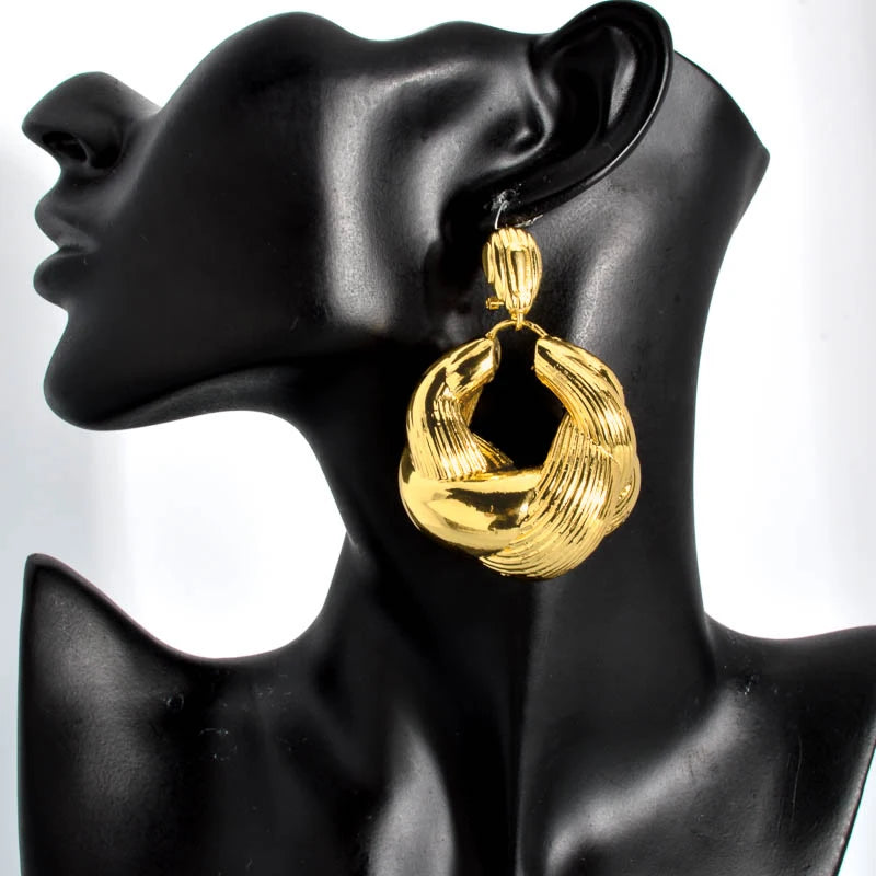 Gold Color Collar Necklace Earrings Jewelry Set For Women Dubai Africa Luxury Quality Jewellery Party Wedding Accessories