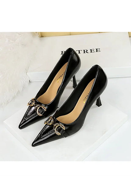 Women High Heel Stiletto Shallow Mouth Pointed Toe