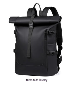 New Shoulder Bag Men's Senior Sense of Business Computer Outdoor Leisure Rolled Edge Travel Backpack Fashion Commuting