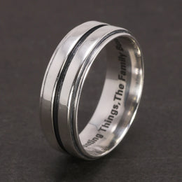 Dean Winchester Ring Authentic 925 Silver Supernatural Aphorism Engraving Saving People, Hunting Things, The Family Business