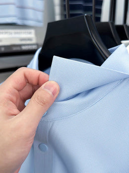 2025 Men's Sporty Polo Waffle Shirt | Moisture-Wicking Golf Tennis Top Sizes S-5XL, Snap Buttons, 7A Antibacterial High Quality