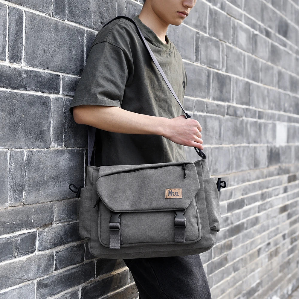Men's Casual Crossbody Bag Large Capacity Single Shoulder Bag Commuter Mailman Bag Lightweight Leisure Backpack for Business