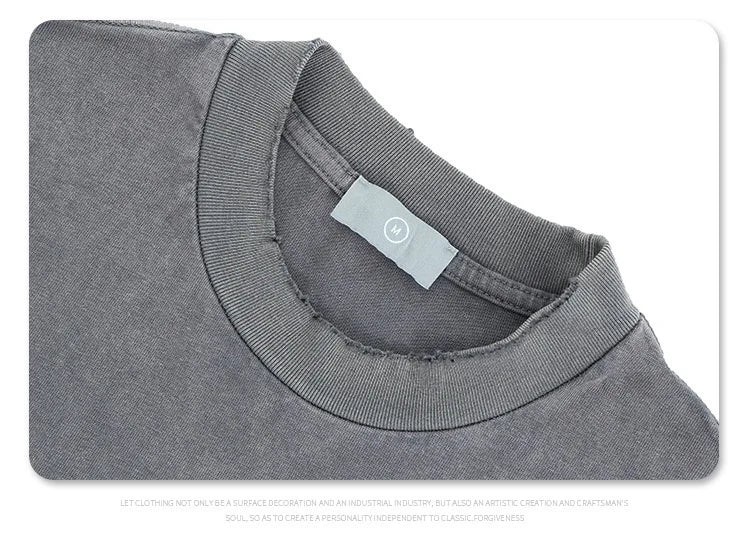 2044ss Summer Men T Shirts Women Unisex Streetwear Tee Retro Casual Cotton Embroidered T shirt Tee Gray