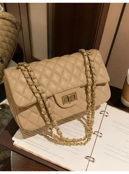 Fall Trend Women's Texture Rhombic Chain Slung