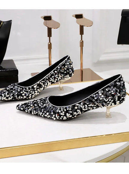 2024 Version Fashion Style Sequin Women's Shoes Shallow