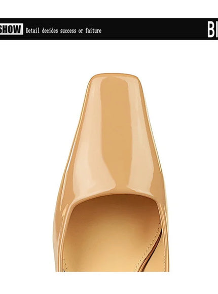 2024 Spring Versatile Fashion Shallow Mouth Patent Leather