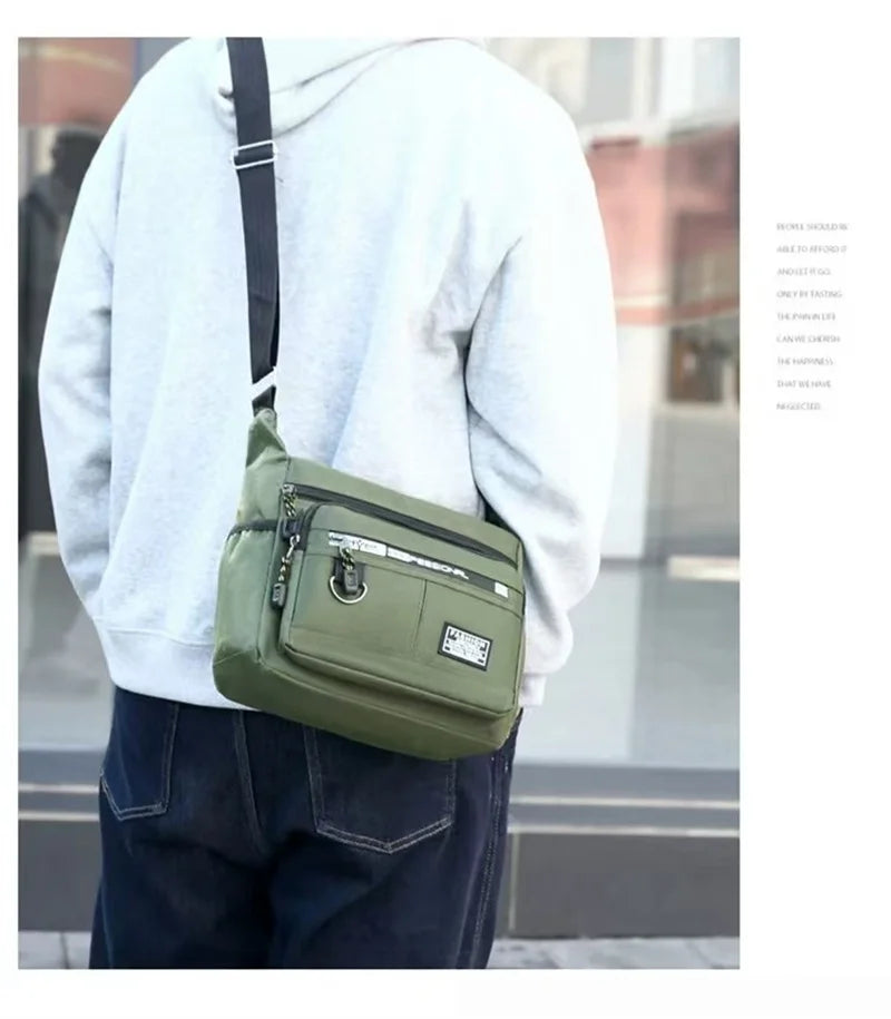 New Mens Crossbody Bag Single Shoulder Bags Big Capacity Multi-Pockets Storage Bag Fashion Handbag Business Crossbody Bags