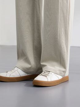 Lyocell Cotton Men's Casual Pants Breathable Straight Leg Loose Fit Elastic Waist Ice Silk Quick Dry Trousers Spring Summer 2026