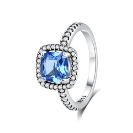 Original 925 Sterling Silver Ring Love Heart Pave CZ Crystal Stackable Rings For Women Wedding Engagement Birthday Gift Jewelry