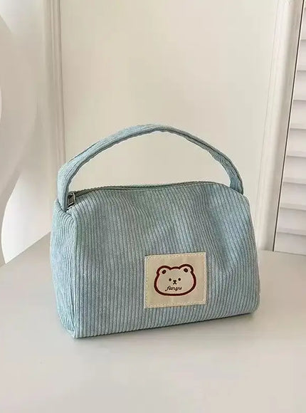 Cosmetic Bags Plush Cute Handbag – Soft Handle