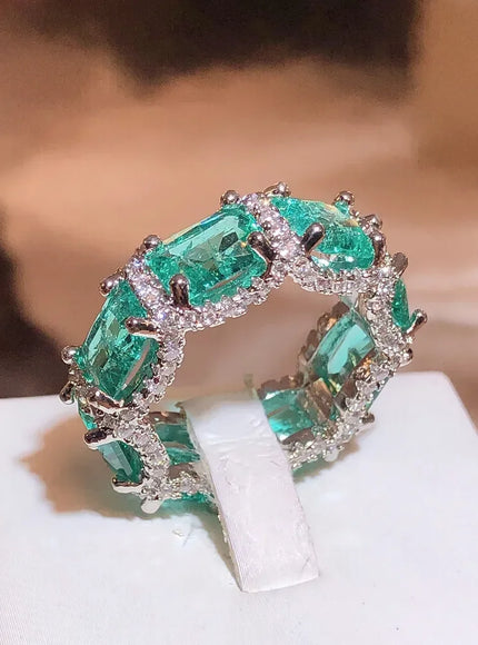 KissIcon 925 Silver Plated Zircon Ring - Party Ready