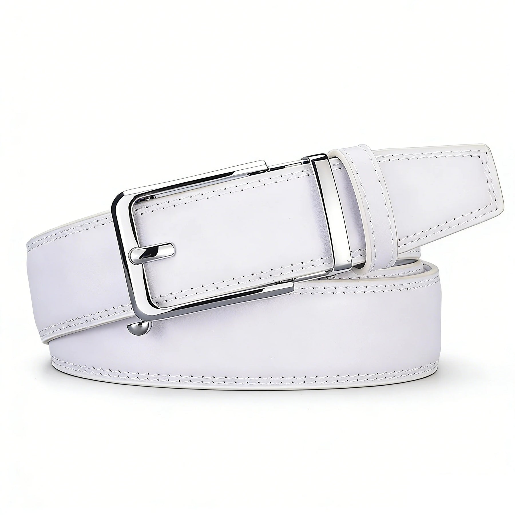 Click Belts for Men Luxury Brand Designer White Automatic Buckle Genuine Leather Men's Jeans High Quality Waist Male Straps