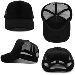 Customized Printed Logo Sponge Mesh Cap Solid Color Baseball Hat Sunshade And Sun Protection Travel Caps Truck Cap Duckbill Hats