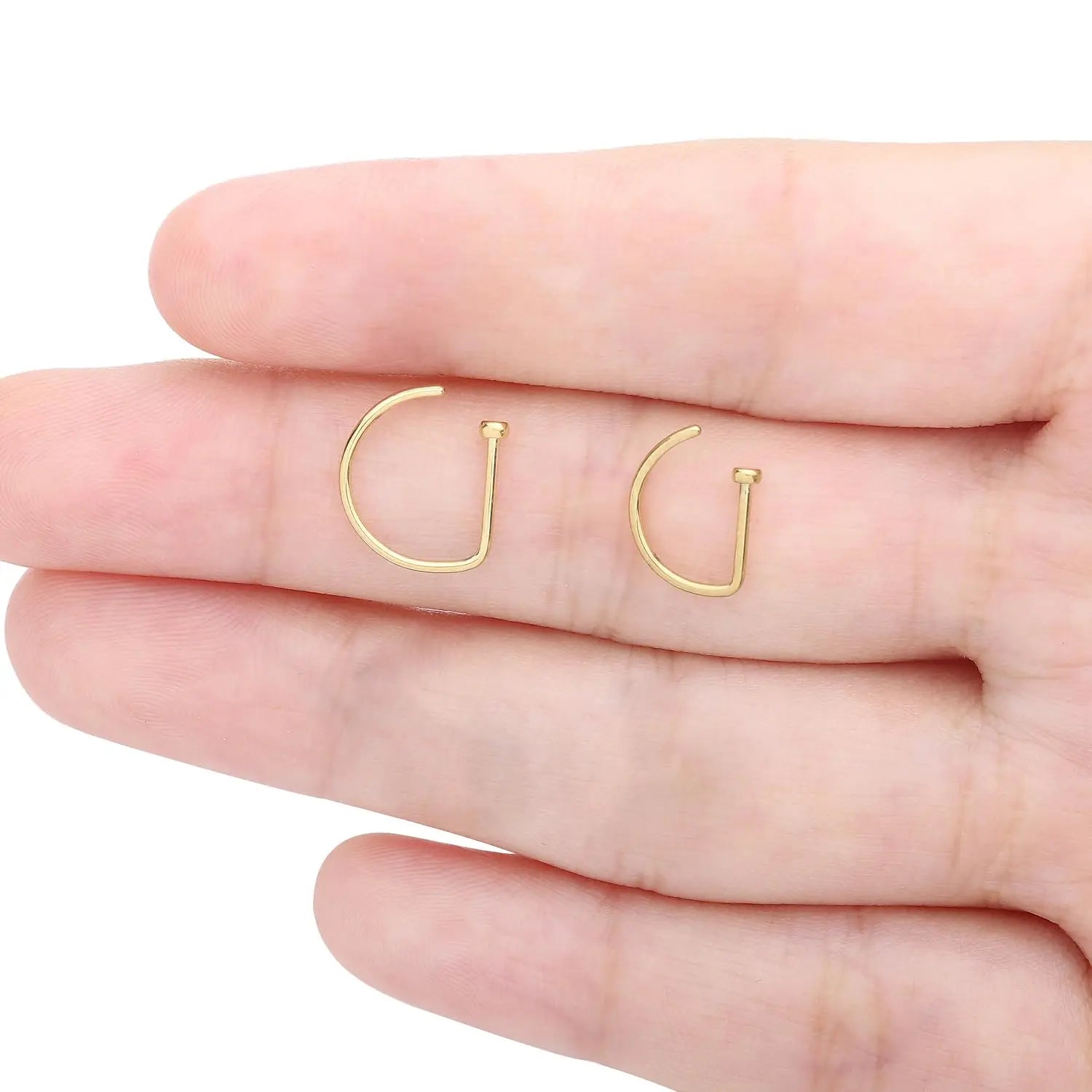 Fake Nose Ring Hoop Lip Labret Ring for Women Non Pierce Hoop Nose Ring  Septum Hoop  Ring Tragus Rook Ring Non Piercing Jewelry