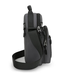Mens Nylon Crossbody Bag Wear Resistant Multi Compartments Adjustable Strap For Hiking Cycling Work Errands Outdoor Daily Carry