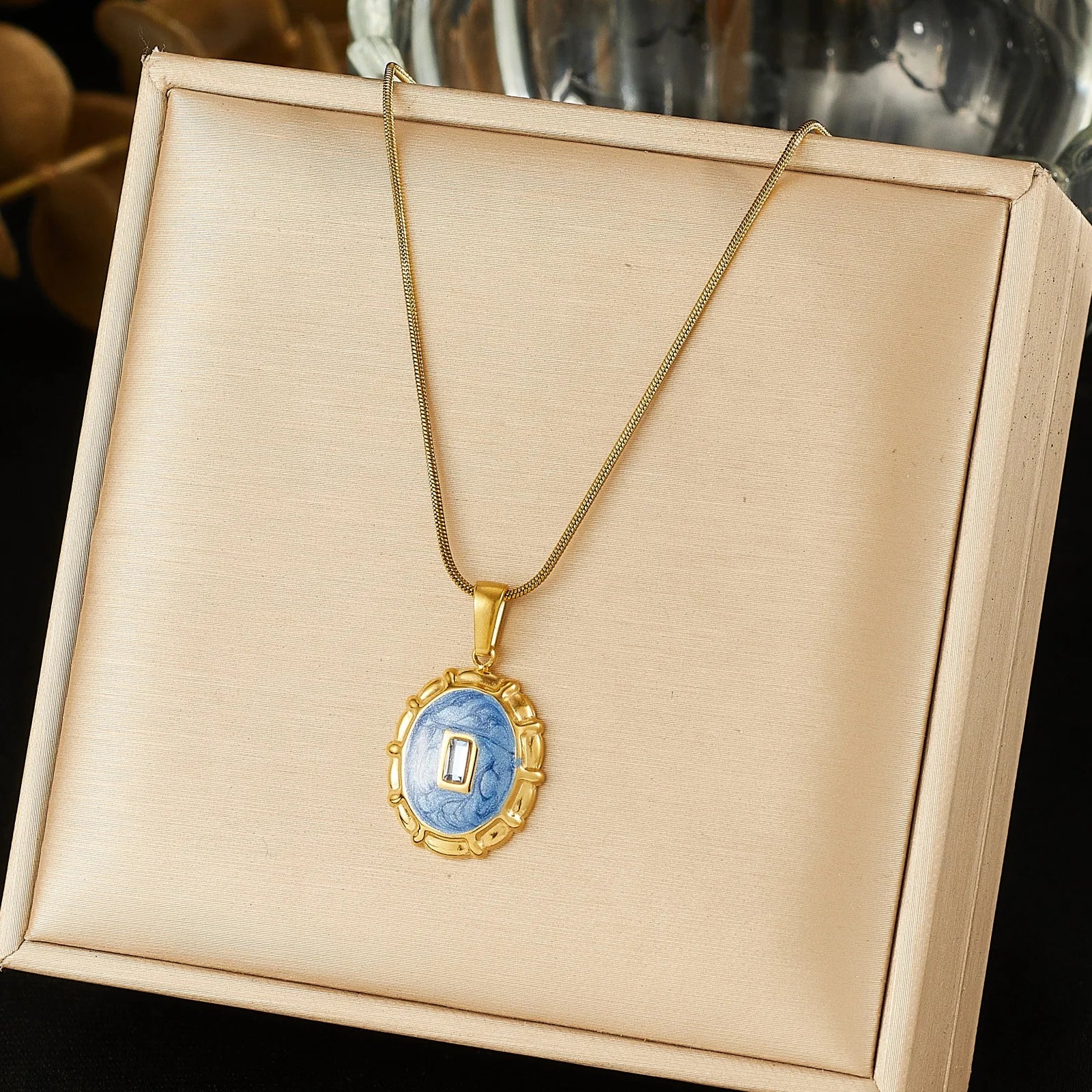 DIEYURO Multicolor Pastel Enamel Heart Cross Sun Floral Pendant Necklace Collection Lady Stainless Steel Waterproof Jewelry Gift