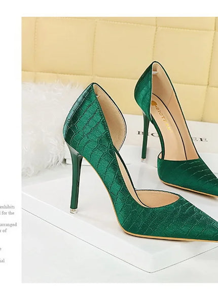 Fashion Suede Black Women Simple Pumps Wine Glasses